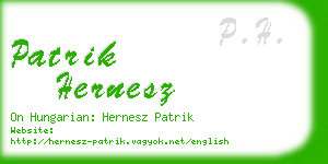 patrik hernesz business card